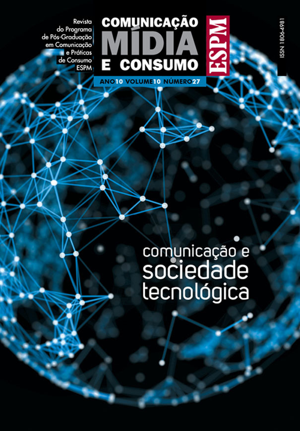 					Visualizar v. 10 n. 27 (2013): Comunicação e Sociedade Tecnológica
				